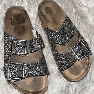 Madden girl bling glitter slide sandals